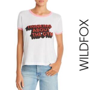 Wildfox Thinking About The Gym Ringer Tee
